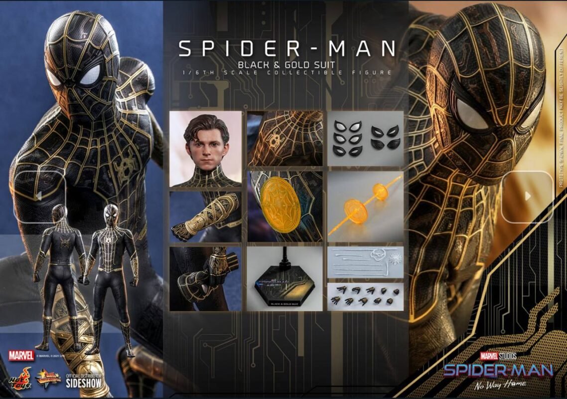 Spider-Man (Black & Gold Suit) Sixth Scale Collectible Figure
