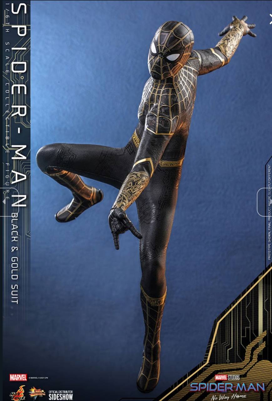 Spider-Man (Black & Gold Suit) Sixth Scale Collectible Figure